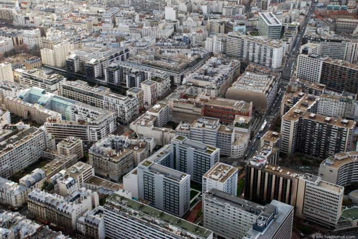 Bird's-eye view of Paris, France