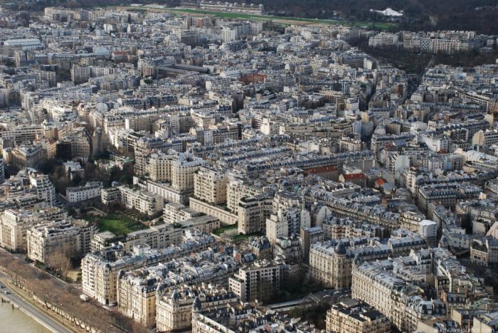 Bird's-eye view of Paris, France