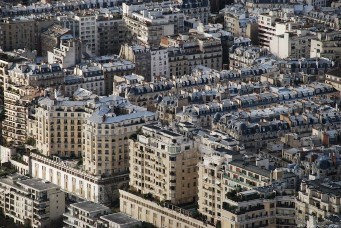 Bird's-eye view of Paris, France