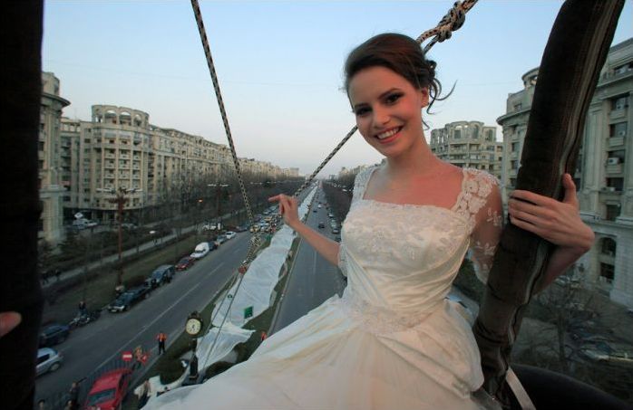 longest wedding dress train