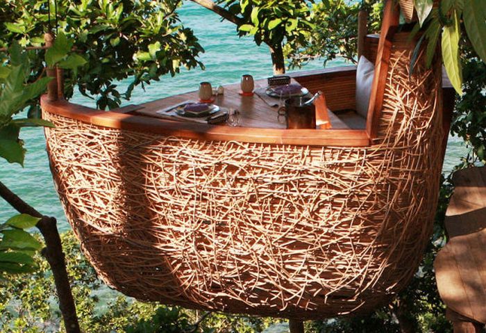 Tree pod dining, Soneva Kiri Resort, Thailand