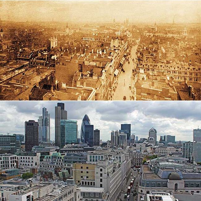 History: London then and now, 1897-2012, England, United Kingdom