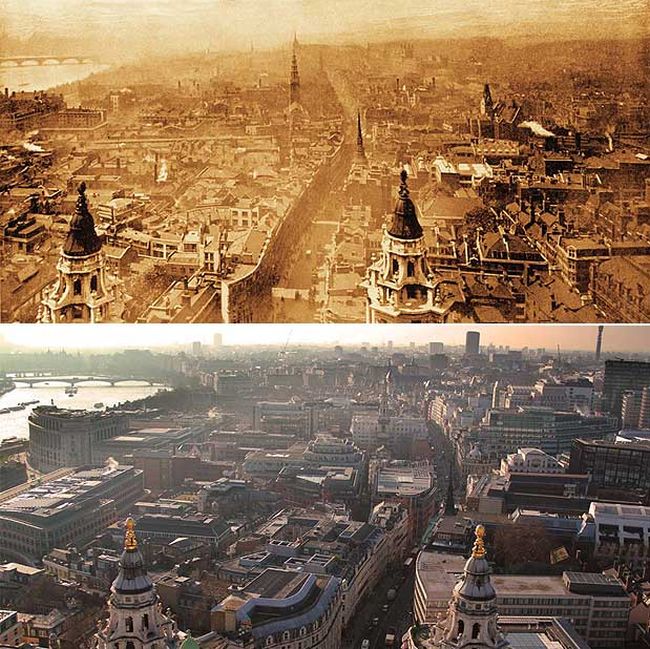 History: London then and now, 1897-2012, England, United Kingdom