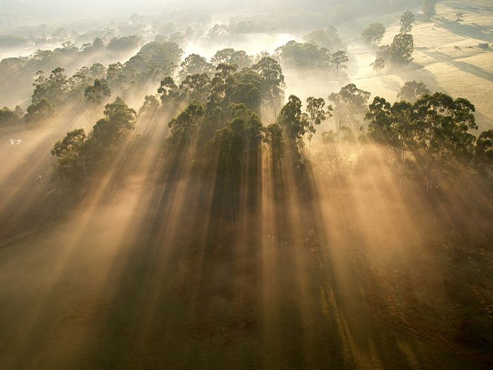 sunlight rays landscape photography