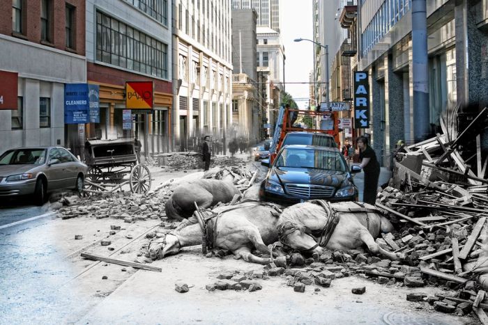 1906 and Today, The Earthquake Blend by Shawn Clover