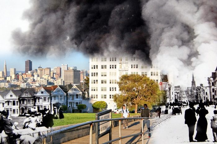 1906 and Today, The Earthquake Blend by Shawn Clover