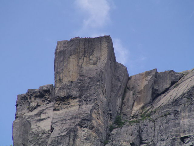 Preikestolen, Hyvlatonnå, Preacher's Pulpit Rock, Lysefjorden, Forsand, Ryfylke, Norway