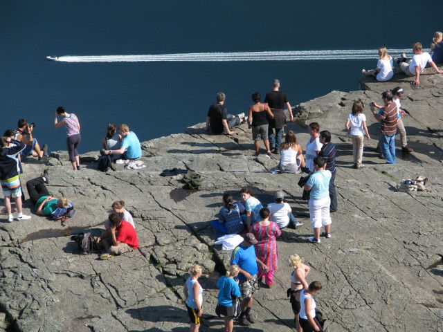 Preikestolen, Hyvlatonnå, Preacher's Pulpit Rock, Lysefjorden, Forsand, Ryfylke, Norway