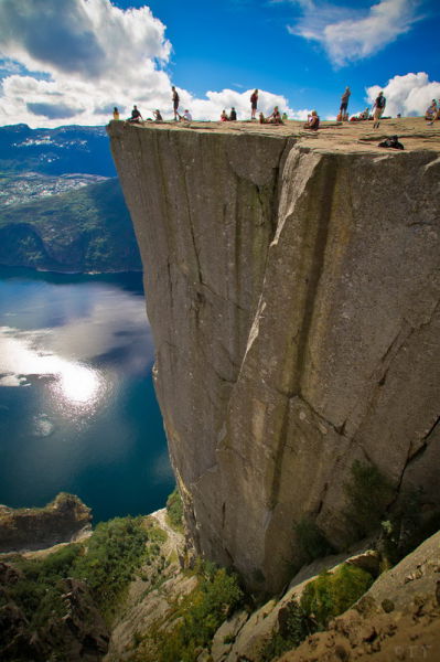 Preikestolen, Hyvlatonnå, Preacher's Pulpit Rock, Lysefjorden, Forsand, Ryfylke, Norway