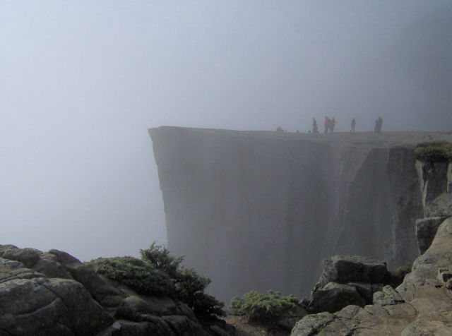 Preikestolen, Hyvlatonnå, Preacher's Pulpit Rock, Lysefjorden, Forsand, Ryfylke, Norway