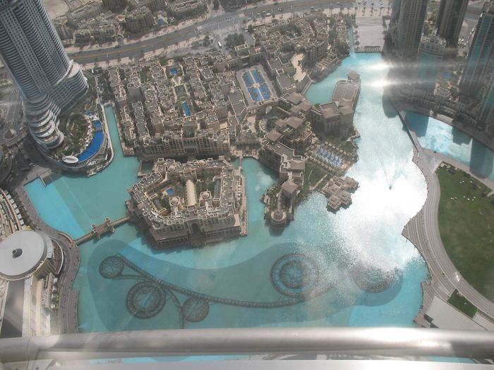 Record fountain system set, Burj Khalifa Lake, Dubai, United Arab Emirates