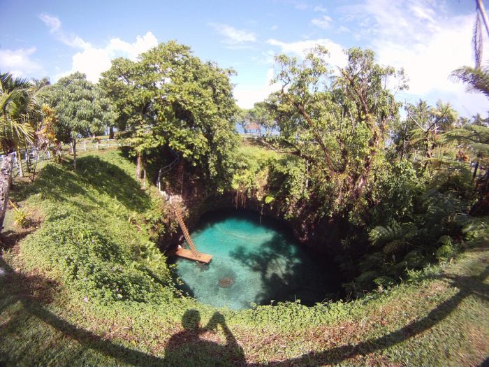 To Sua Ocean Trench, Lotofaga village, Upolu island, Samoa