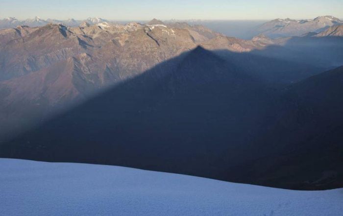 Phantom pyramid mountain, Mount Rocciamelone, Susa Valley, Italy