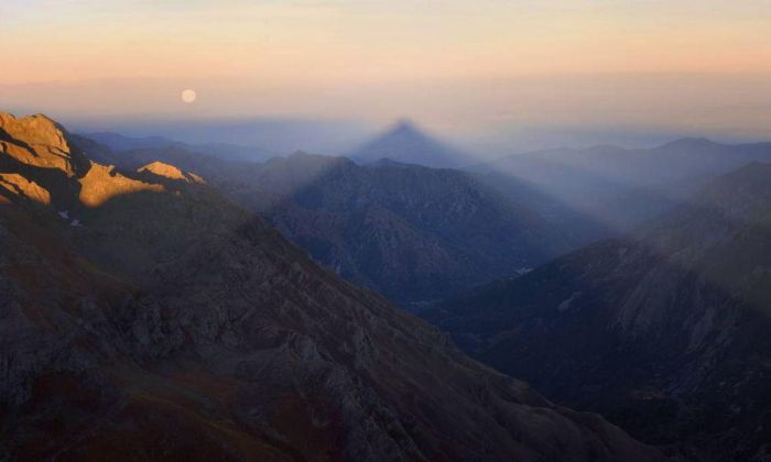 Phantom pyramid mountain, Mount Rocciamelone, Susa Valley, Italy