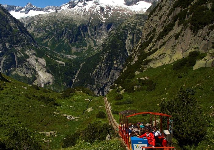 Gelmerbahn funicular railway, Handeck, Bern, Switzerland