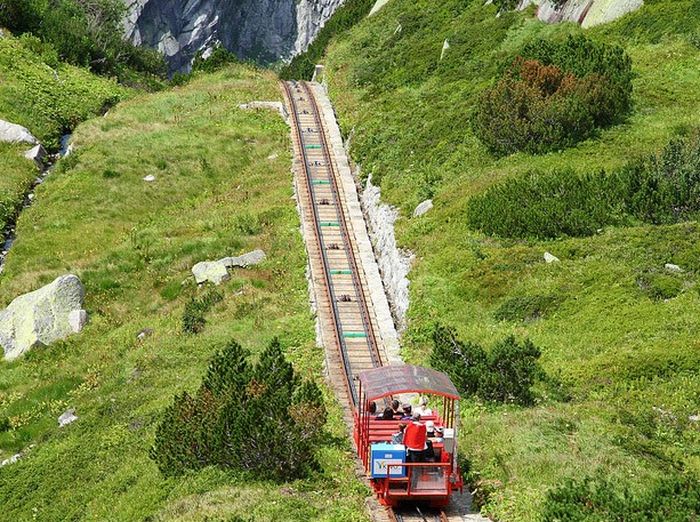 Gelmerbahn funicular railway, Handeck, Bern, Switzerland