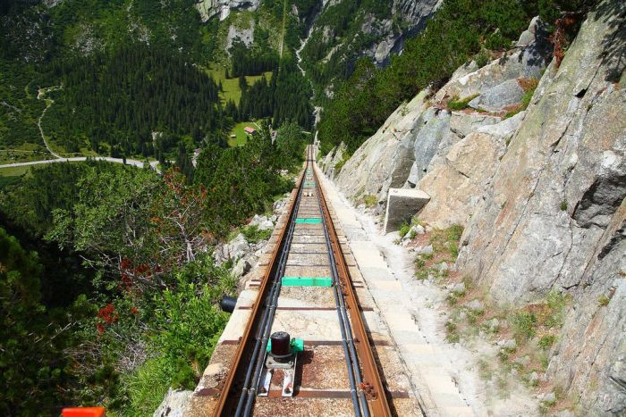 Gelmerbahn funicular railway, Handeck, Bern, Switzerland