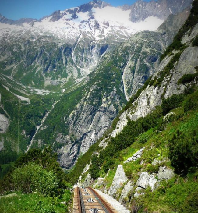 Gelmerbahn funicular railway, Handeck, Bern, Switzerland