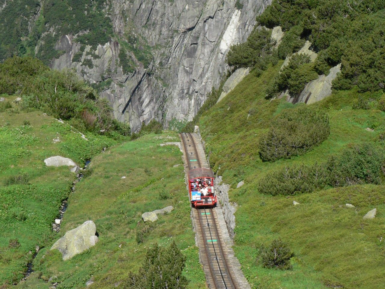 Gelmerbahn funicular railway, Handeck, Bern, Switzerland