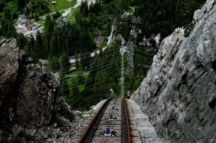 Gelmerbahn funicular railway, Handeck, Bern, Switzerland