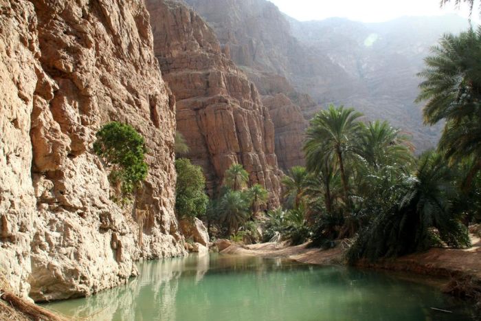 Wadi Shab geologic formations, Sur, Oman