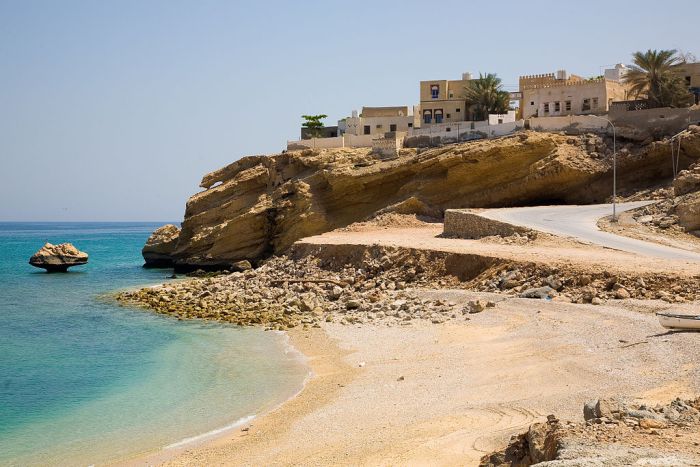 Wadi Shab geologic formations, Sur, Oman