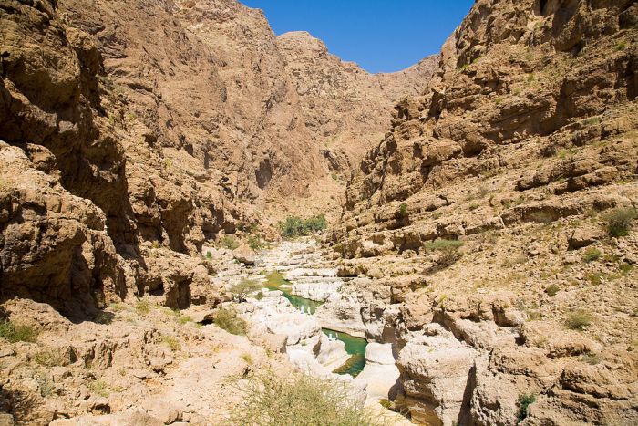 Wadi Shab geologic formations, Sur, Oman
