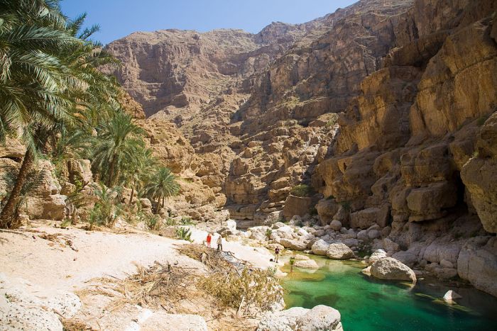 Wadi Shab geologic formations, Sur, Oman