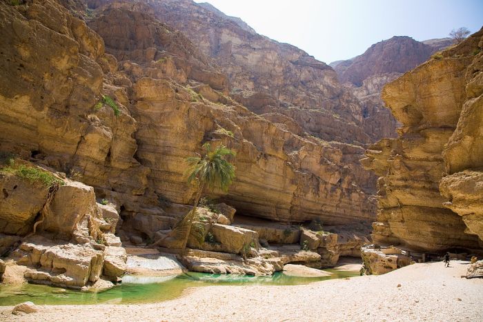 Wadi Shab geologic formations, Sur, Oman