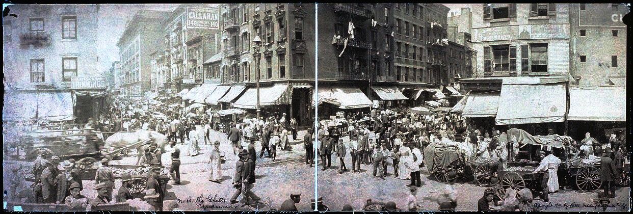 History: Panoramic black and white photos of New York City, 1902-1913, United States