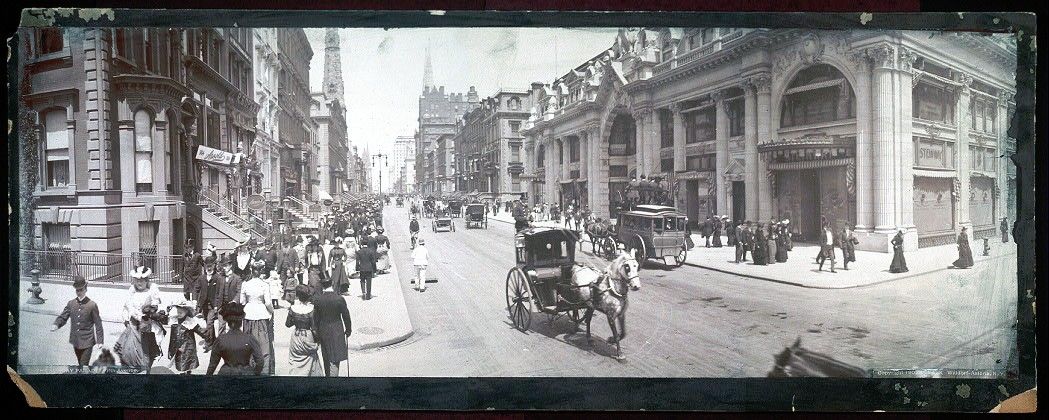 History: Panoramic black and white photos of New York City, 1902-1913, United States