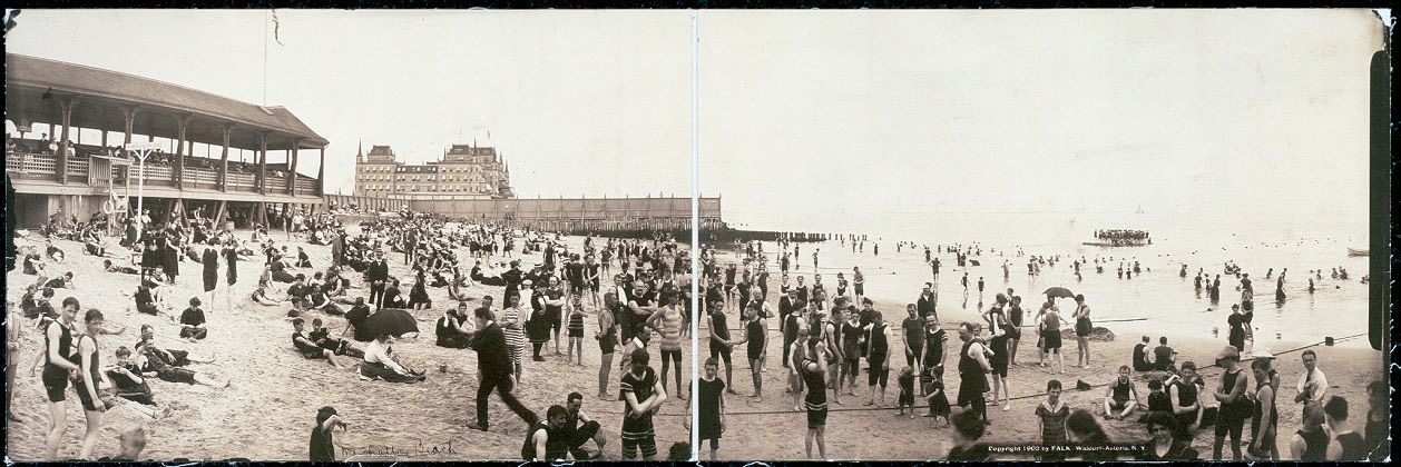 History: Panoramic black and white photos of New York City, 1902-1913, United States