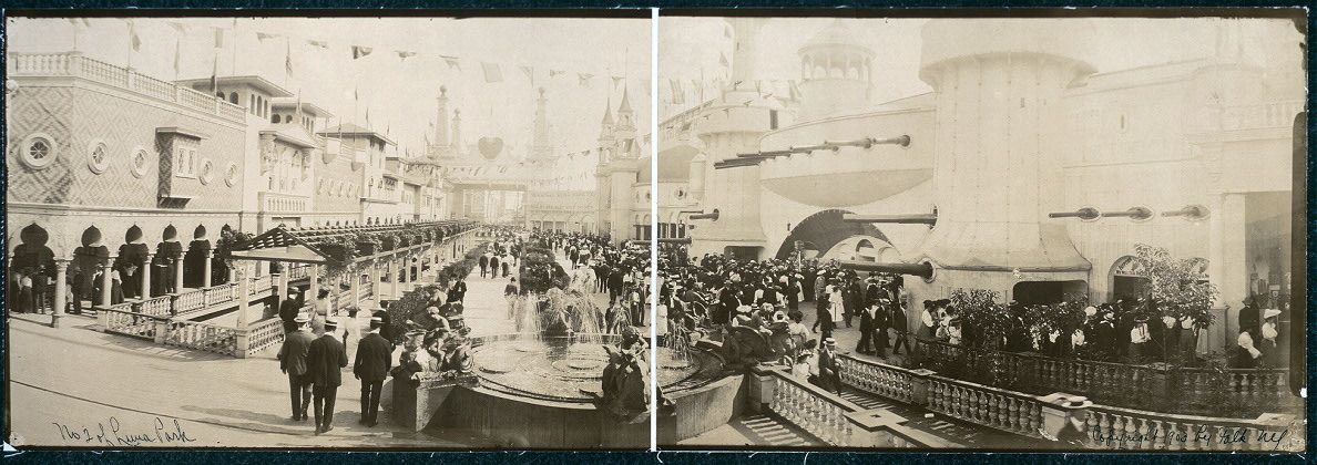 History: Panoramic black and white photos of New York City, 1902-1913, United States