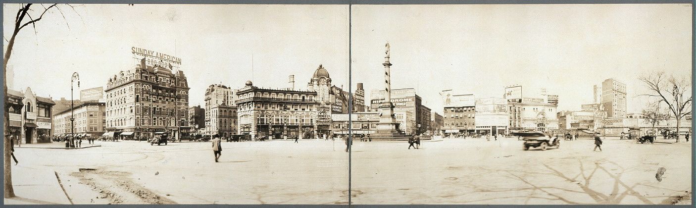 History: Panoramic black and white photos of New York City, 1902-1913, United States