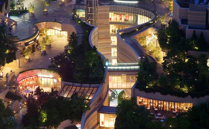 Namba Parks, rooftop tower gardens, Naniwa-ku, Osaka, Japan