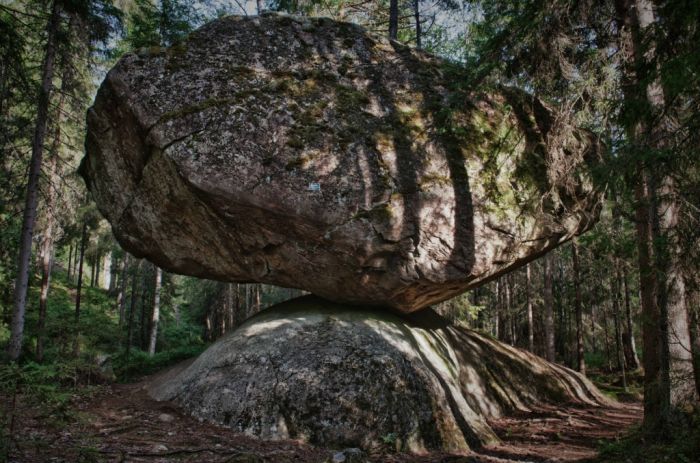 Kummakivi strange rock, Valtola, Southern Savonia, Finland