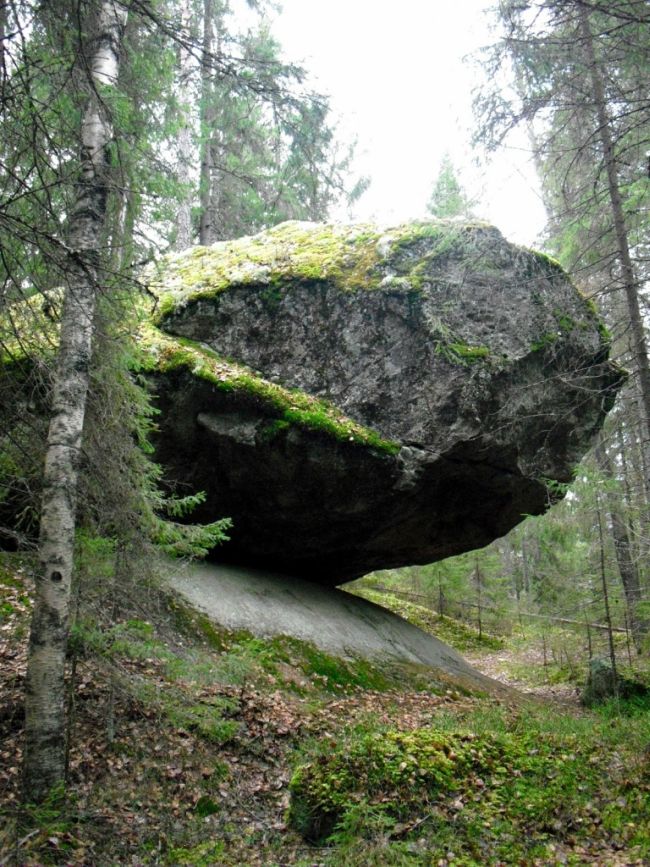 Kummakivi strange rock, Valtola, Southern Savonia, Finland