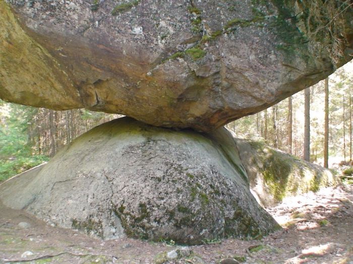 Kummakivi strange rock, Valtola, Southern Savonia, Finland