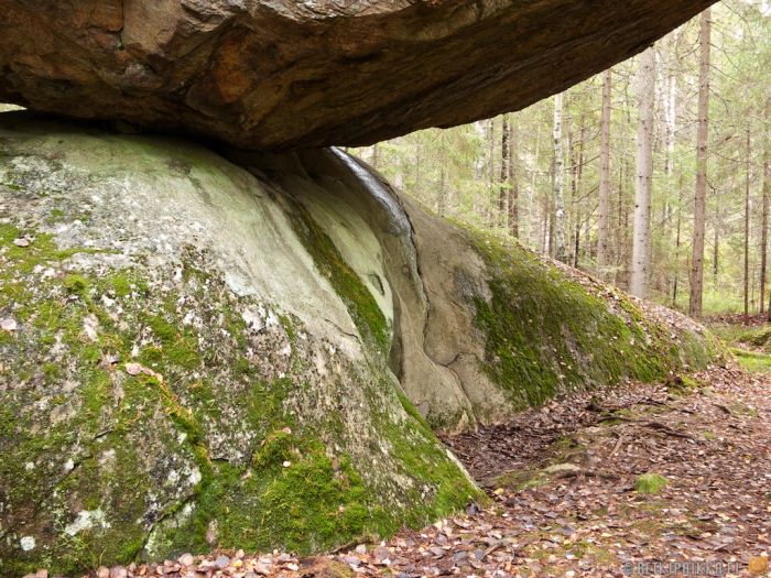 Kummakivi strange rock, Valtola, Southern Savonia, Finland