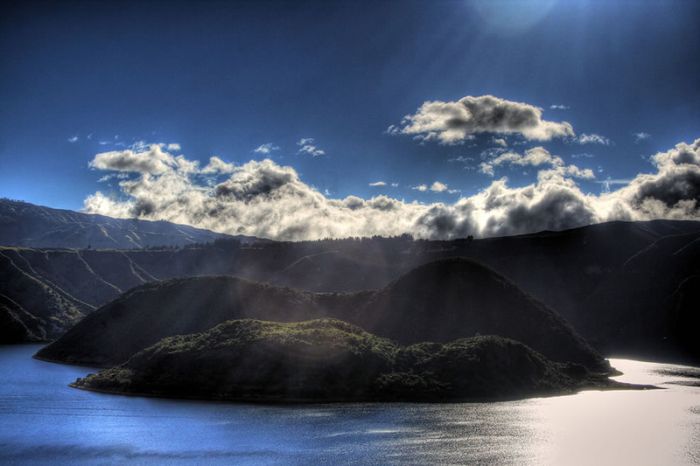 volcanic crater lake