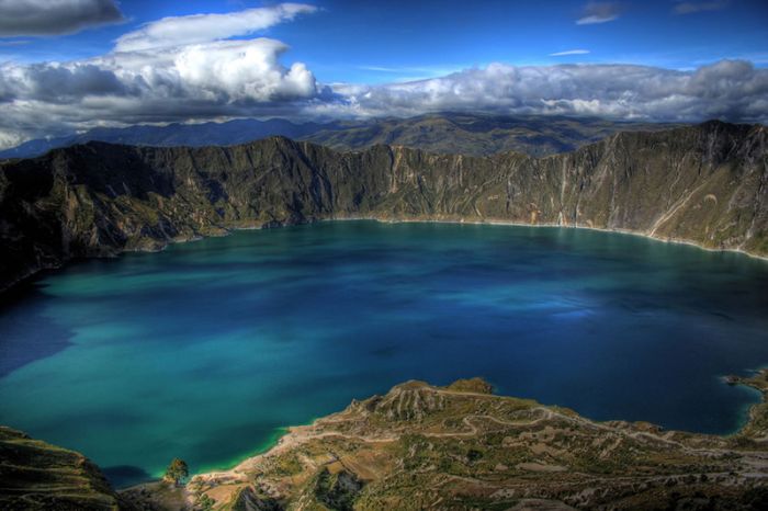 volcanic crater lake