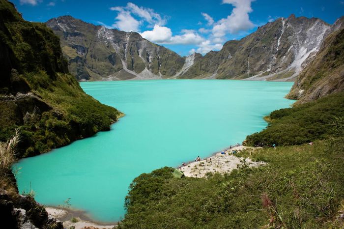 volcanic crater lake