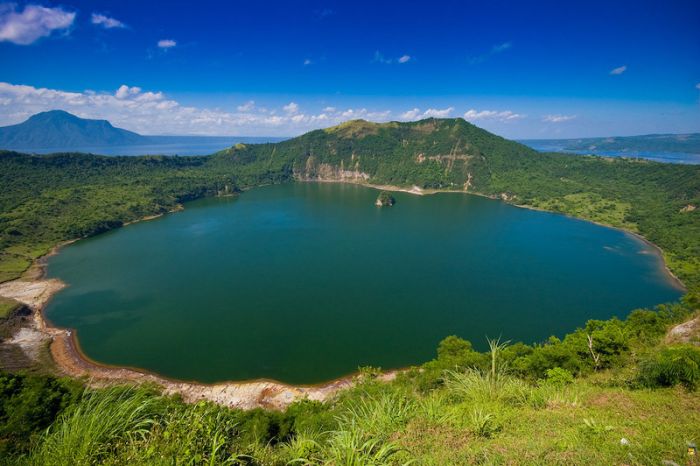 volcanic crater lake