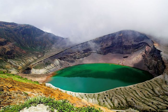 volcanic crater lake