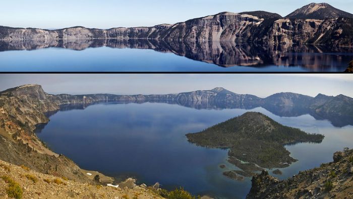 volcanic crater lake