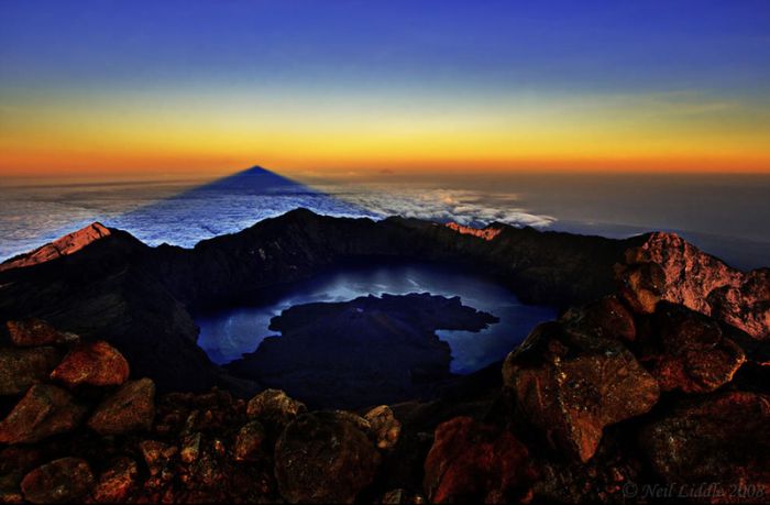 volcanic crater lake