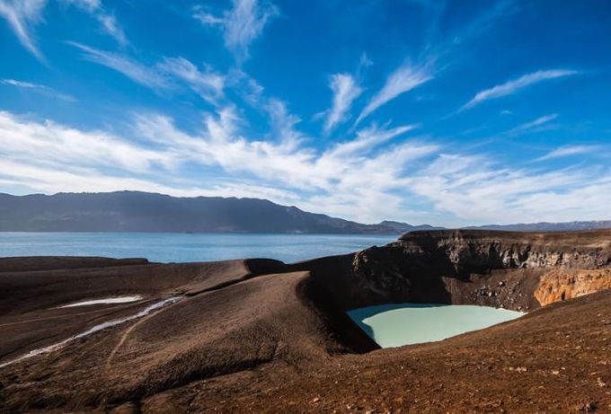 volcanic crater lake