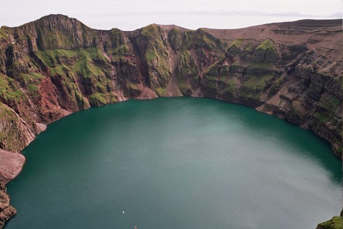 volcanic crater lake