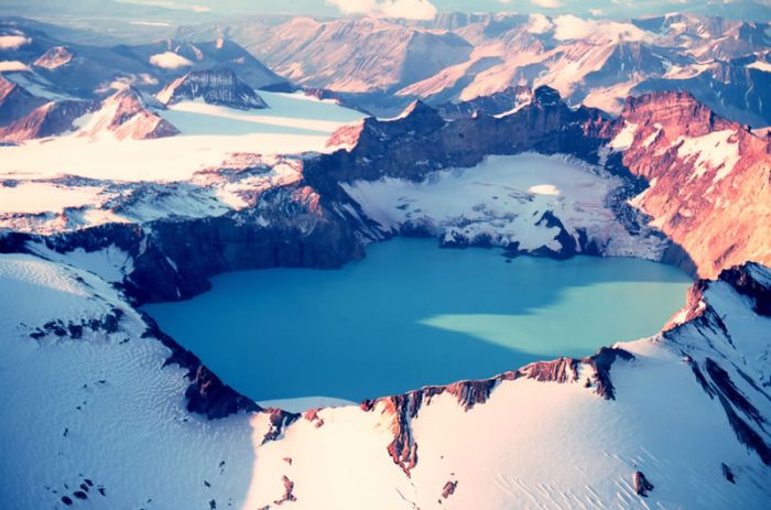 volcanic crater lake