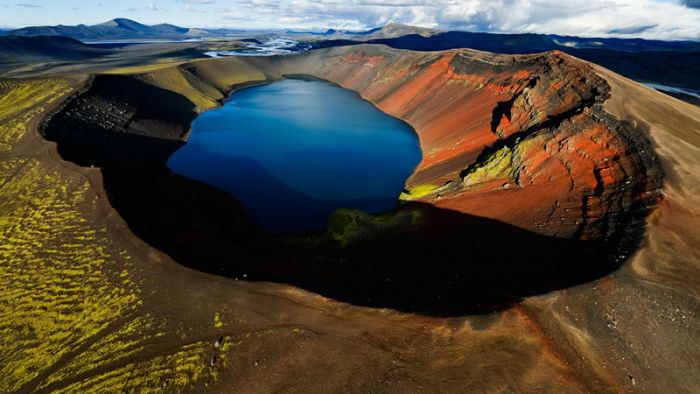 volcanic crater lake